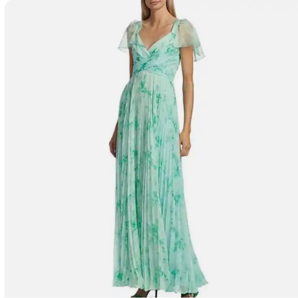 NWT Theia Alani Colorblock gown 6